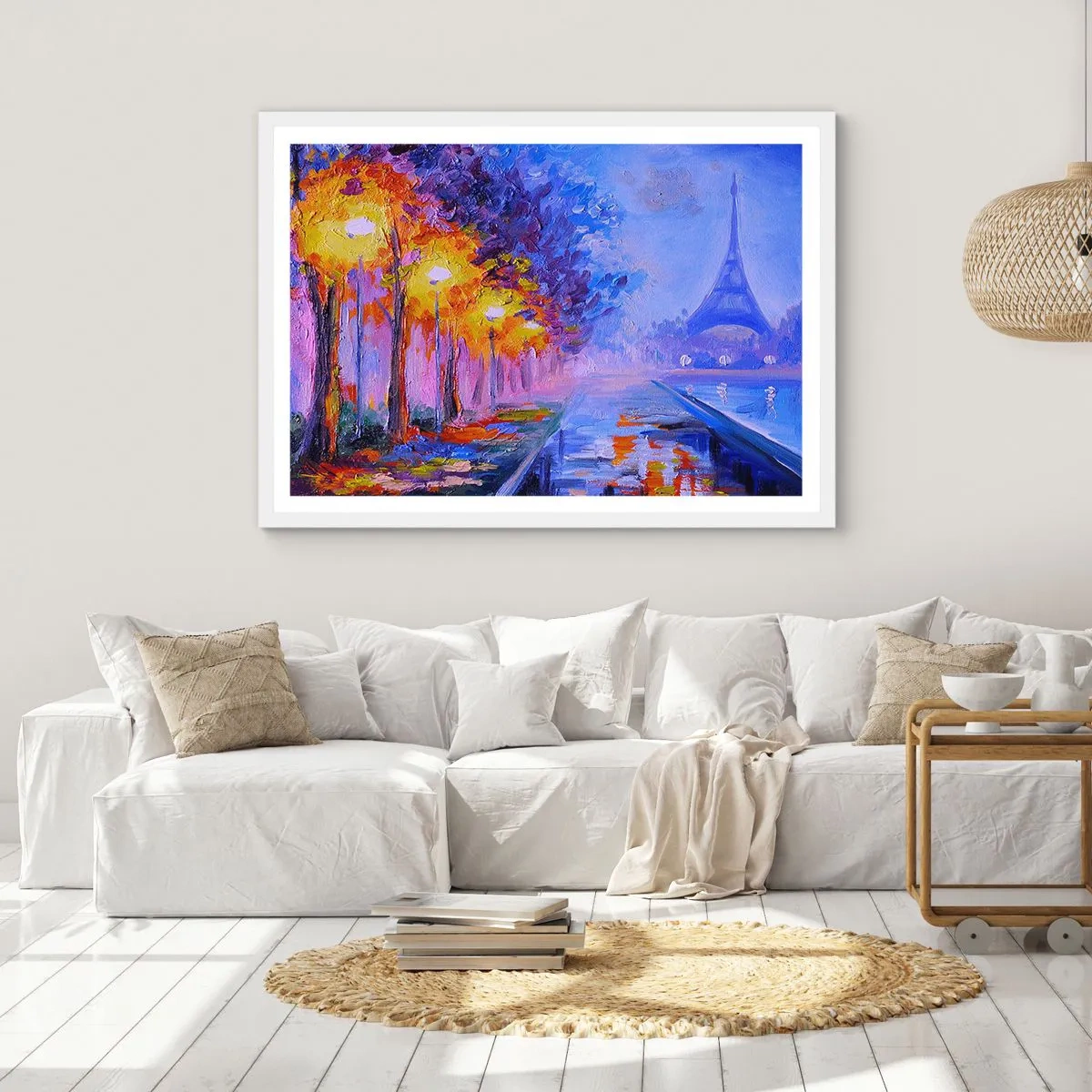 Affiche dans un cadre blanc - Poster - Une ballade idéale - 50x40 cm