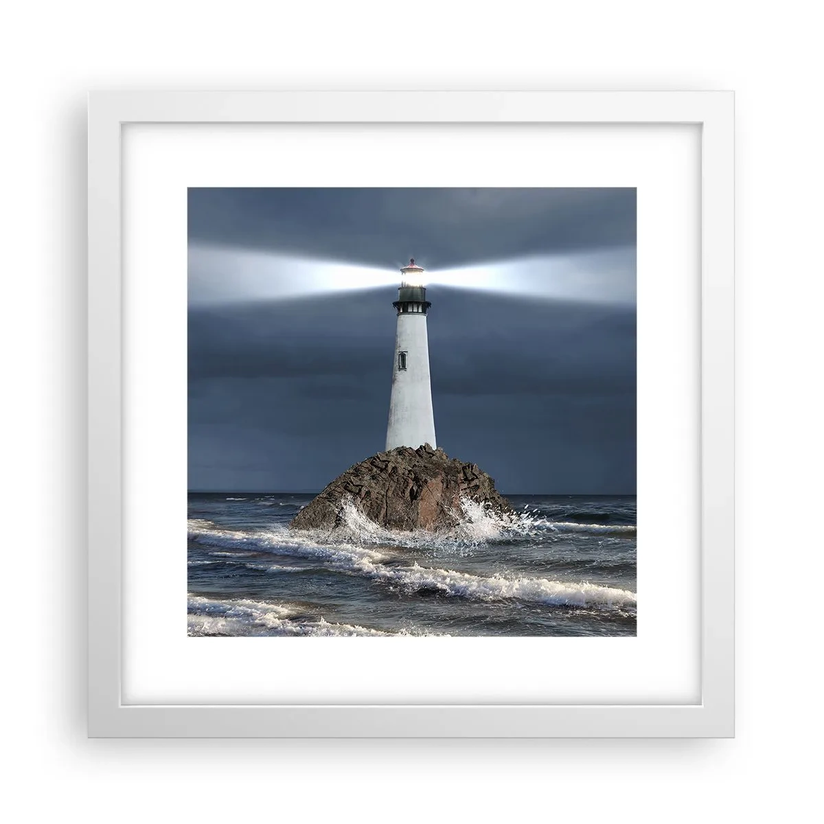 Affiche dans un cadre blanc - Poster - I… i… ici ! - 30x30 cm