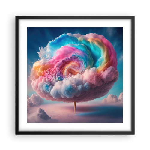 Affiche dans un cadre noir - Poster - Le rêve d'un parc d'attractions - 50x50 cm