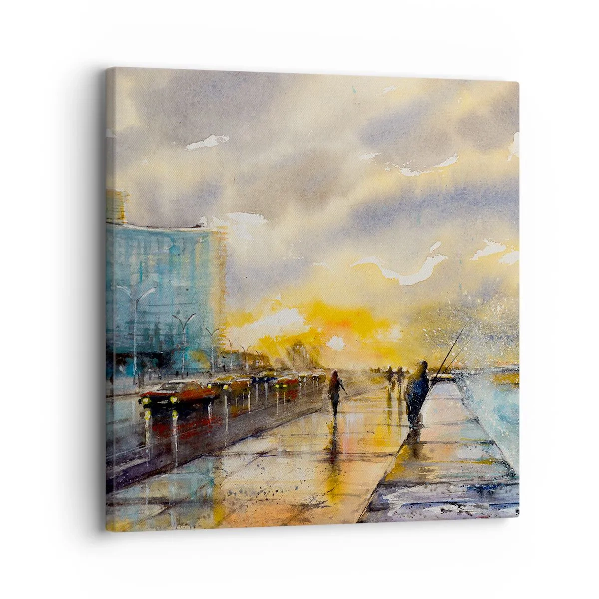 Impression sur toile - Image sur toile - La vie sur le rivage - 30x30 cm