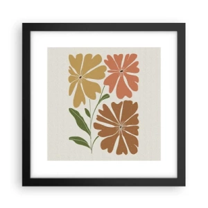 Affiche dans un cadre noir - Poster - Nature et géométrie - 30x30 cm