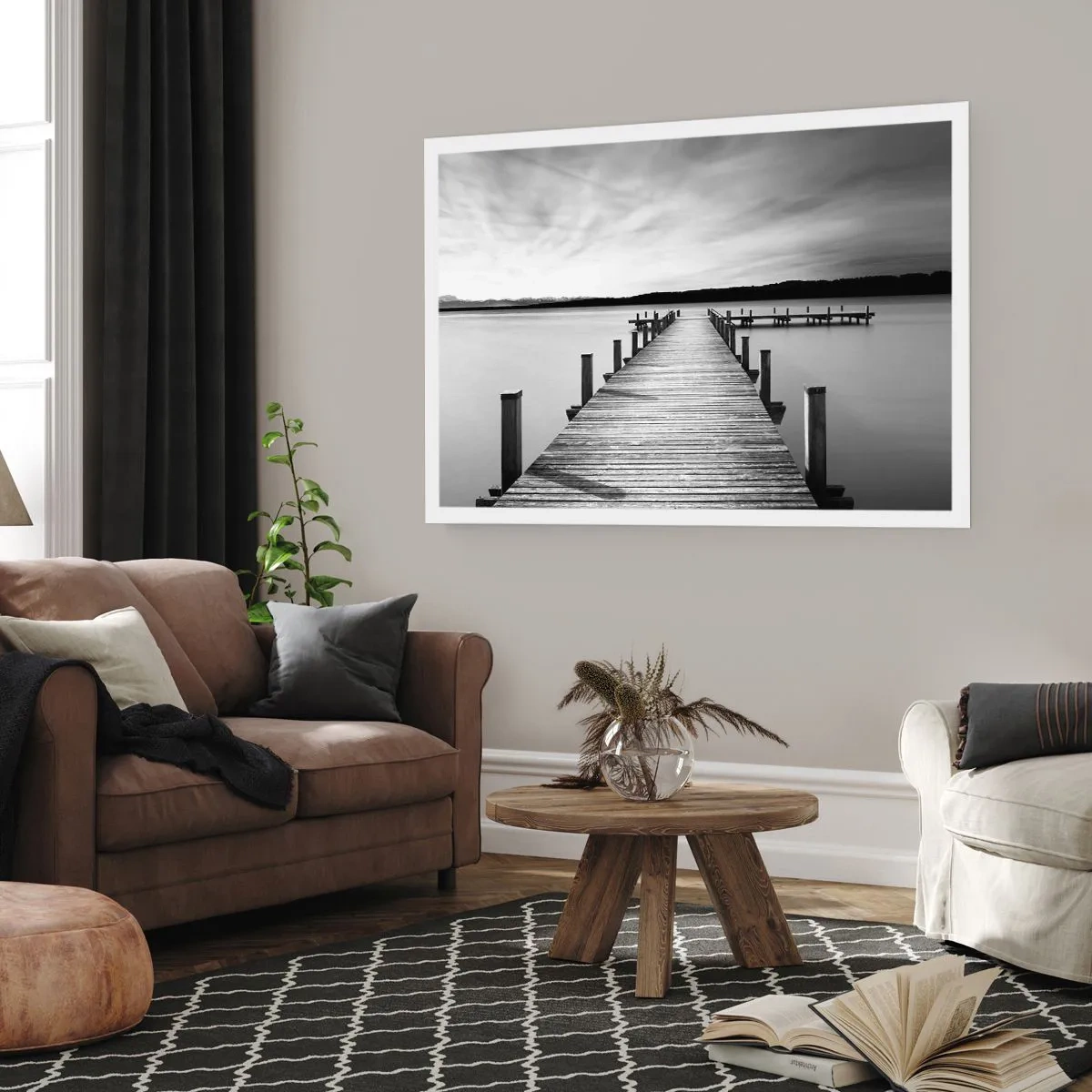 Affiche - Poster - Au point d'eau - la paix - 50x40 cm