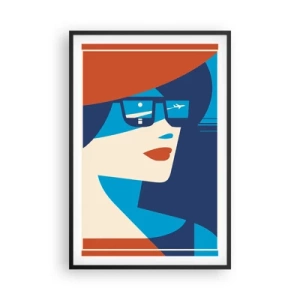 Affiche dans un cadre noir - Poster - Voyage de vacances - 61x91 cm