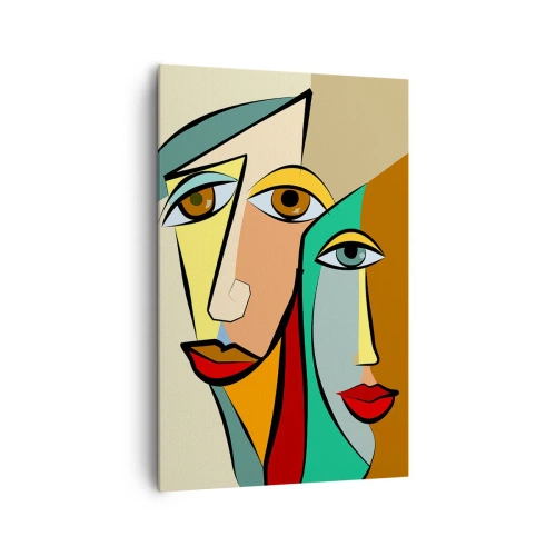 Impression sur toile - Image sur toile - Couple cubiste - 80x120 cm