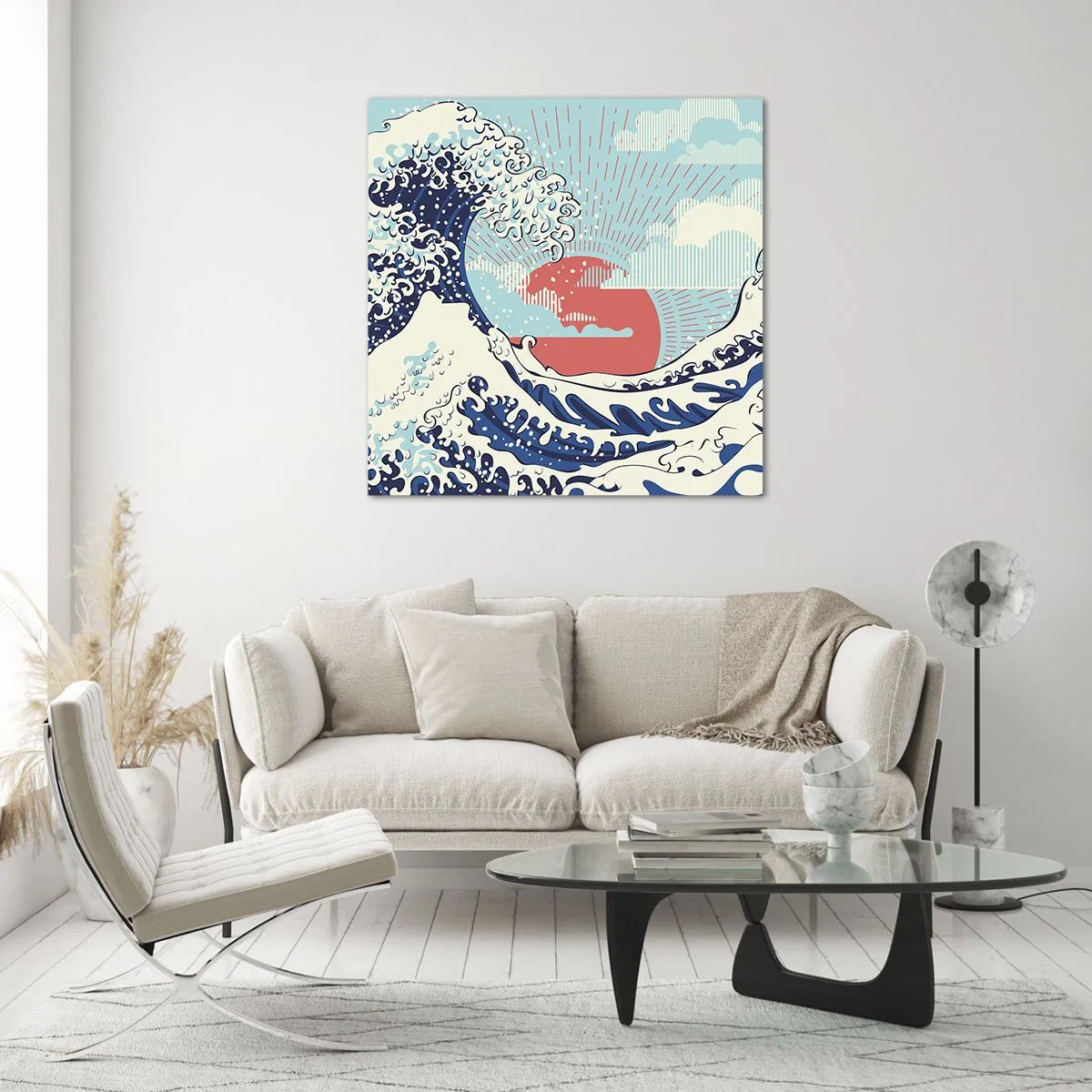 Impression sur verre - Image sur verre - D'une inspiration japonnaise - 30x30 cm