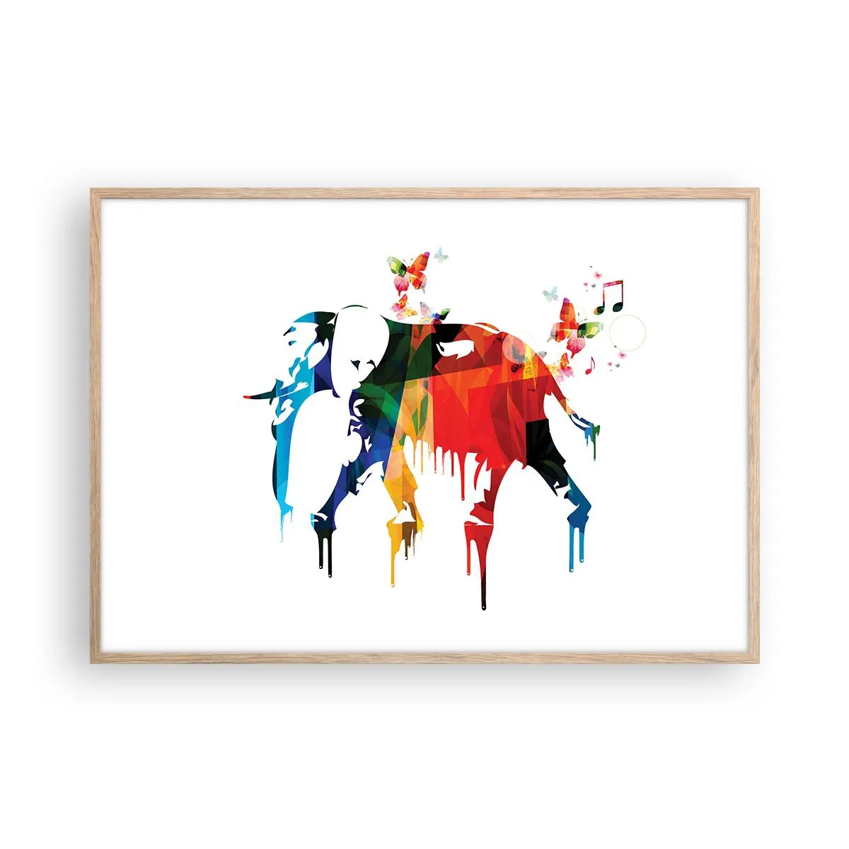 Affiche dans un chêne clair - Poster - Tout le monde peut danser - 100x70 cm