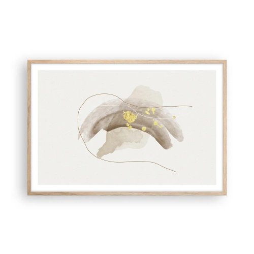 Affiche dans un chêne clair - Poster - rencontré dans l'espace - 91x61 cm