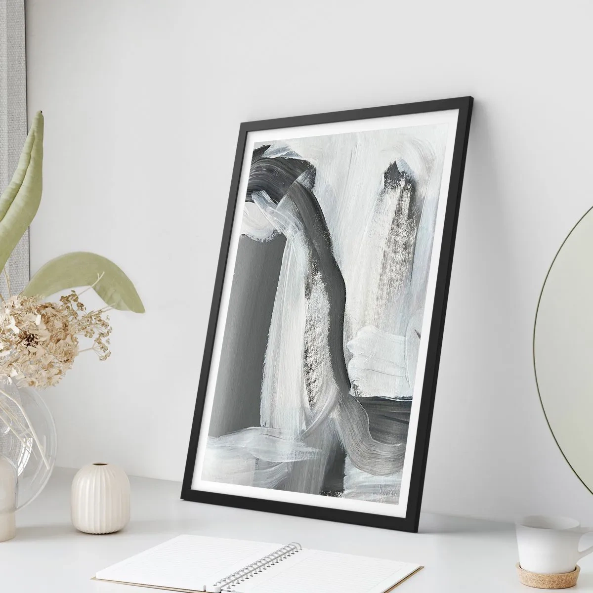 Affiche dans un cadre noir - Poster - Un geste décisif - 61x91 cm