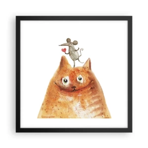 Affiche dans un cadre noir - Poster - Amour paradoxal - 40x40 cm