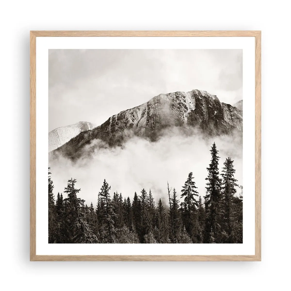 Affiche dans un chêne clair - Poster - Seigneur de granite - 60x60 cm