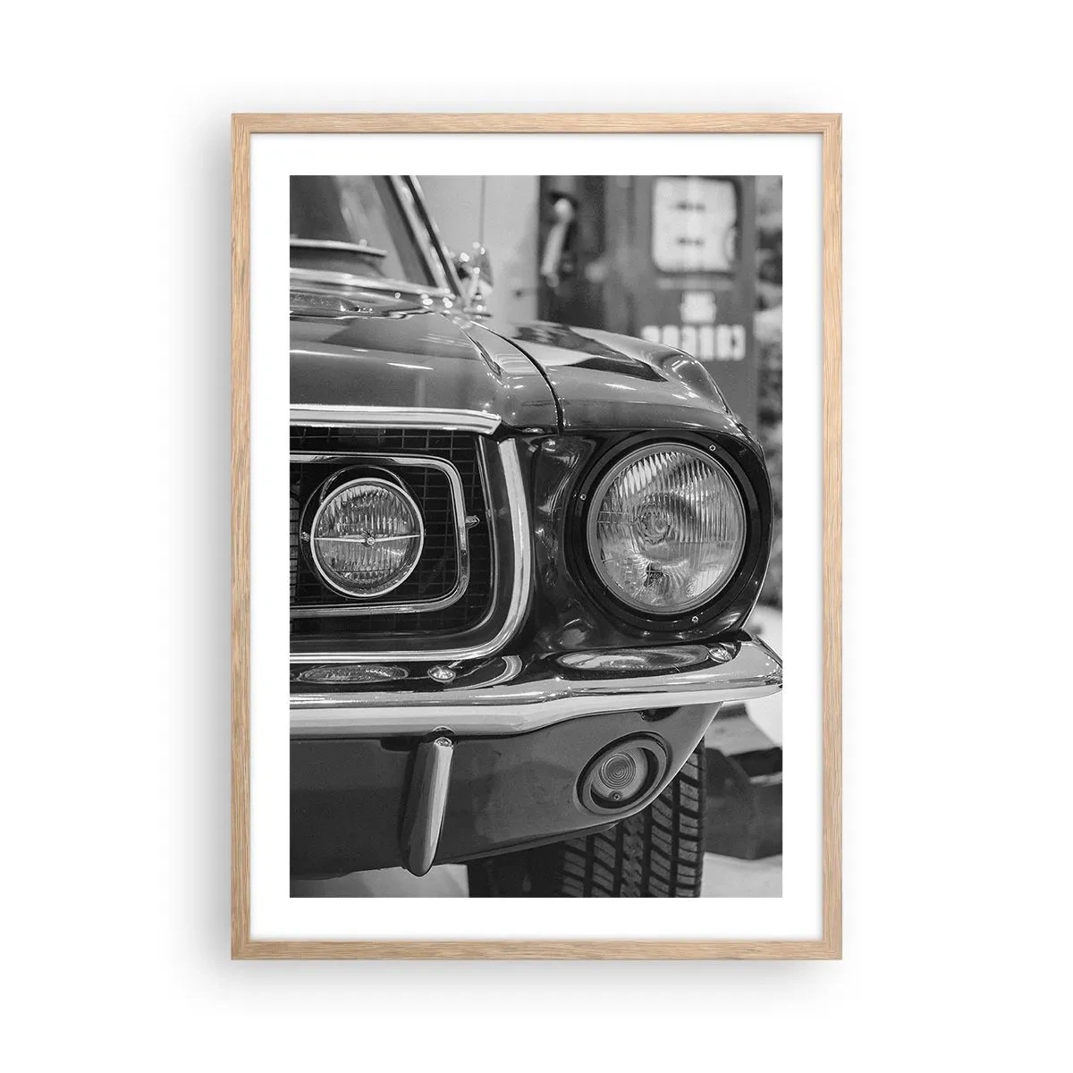 Affiche dans un chêne clair - Poster - Conduire dur - 50x70 cm