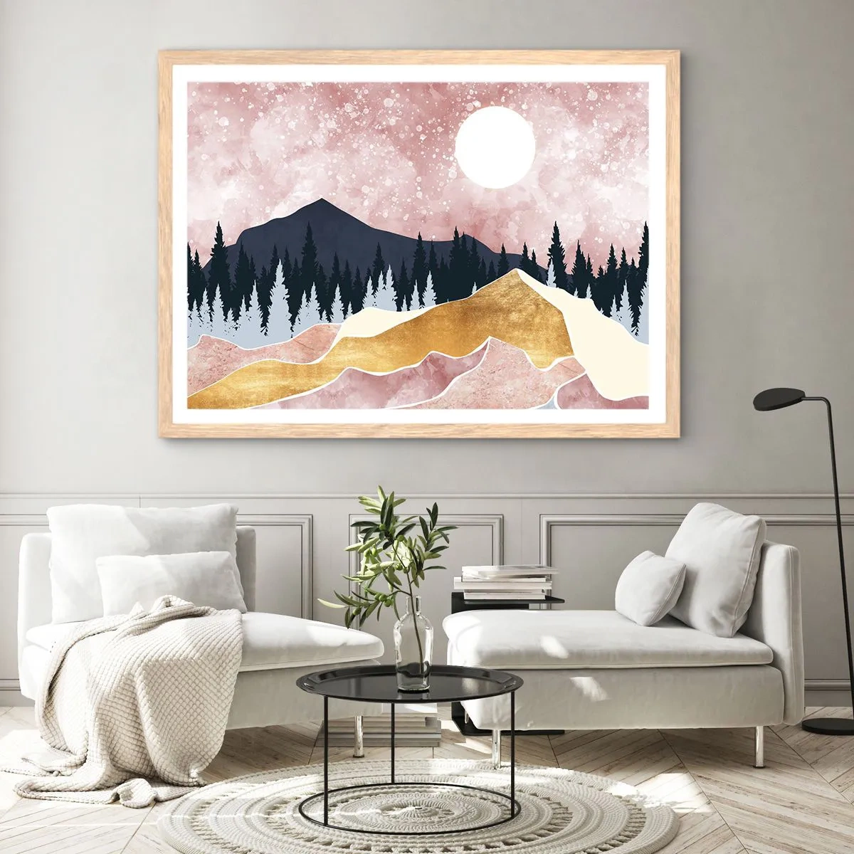 Affiche dans un chêne clair - Poster - Gardien de la nuit - 40x30 cm