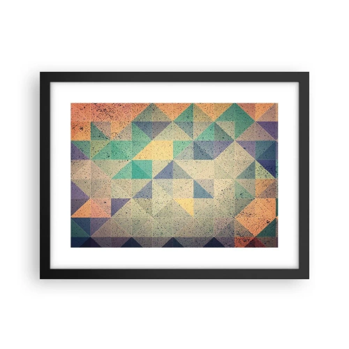 Affiche dans un cadre noir - Poster - République des triangles - 40x30 cm