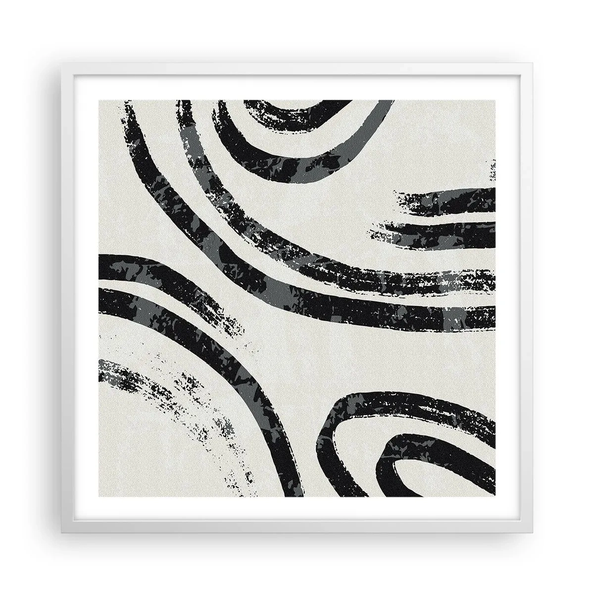 Affiche dans un cadre blanc - Poster - À moitié arrêté - 60x60 cm