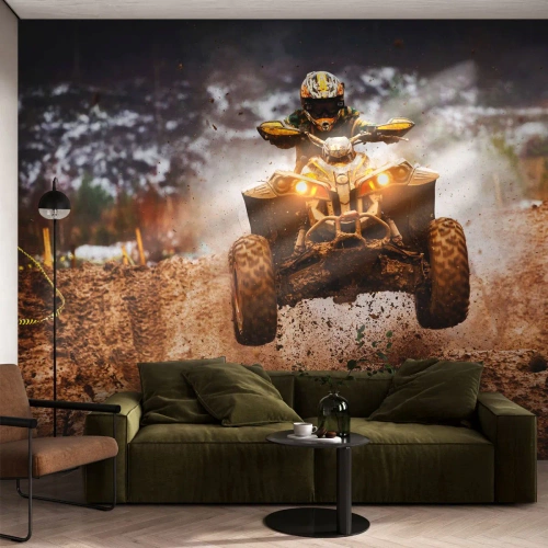 Papier Peint Photo Premium Sand - No risk no fun - sport, Quad, Course - 250x175 cm