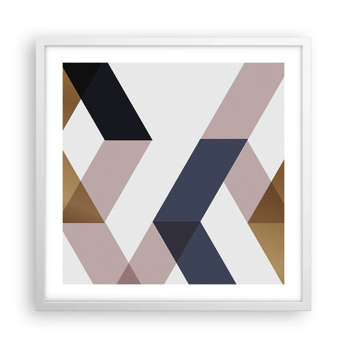 Affiche dans un cadre blanc - Poster - Plats et angles - 50x50 cm