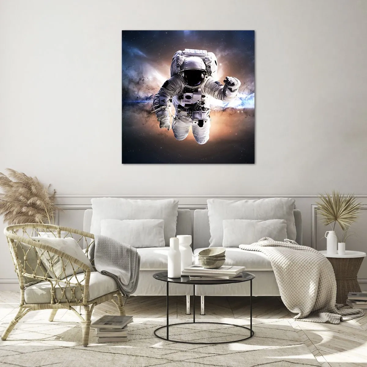 Impression sur verre - Image sur verre - Salutations de l'espace - 30x30 cm