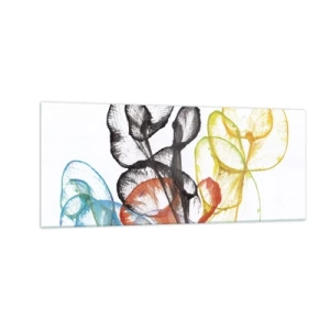 Impression sur verre - Image sur verre - Fleurs avec une âme - 100x40 cm