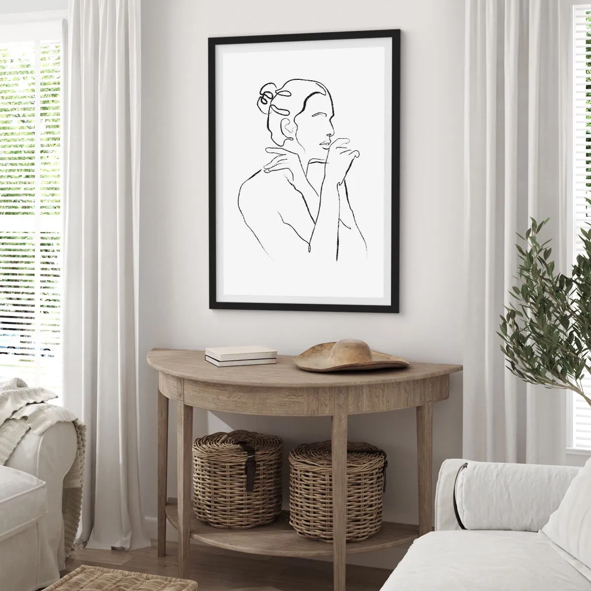 Affiche dans un cadre noir - Poster - Nu : un mystère sensuel - 30x40 cm