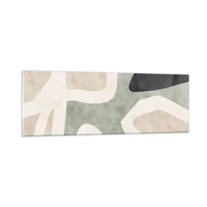 Impression sur verre - Image sur verre - Composition pour motif noir - 90x30 cm