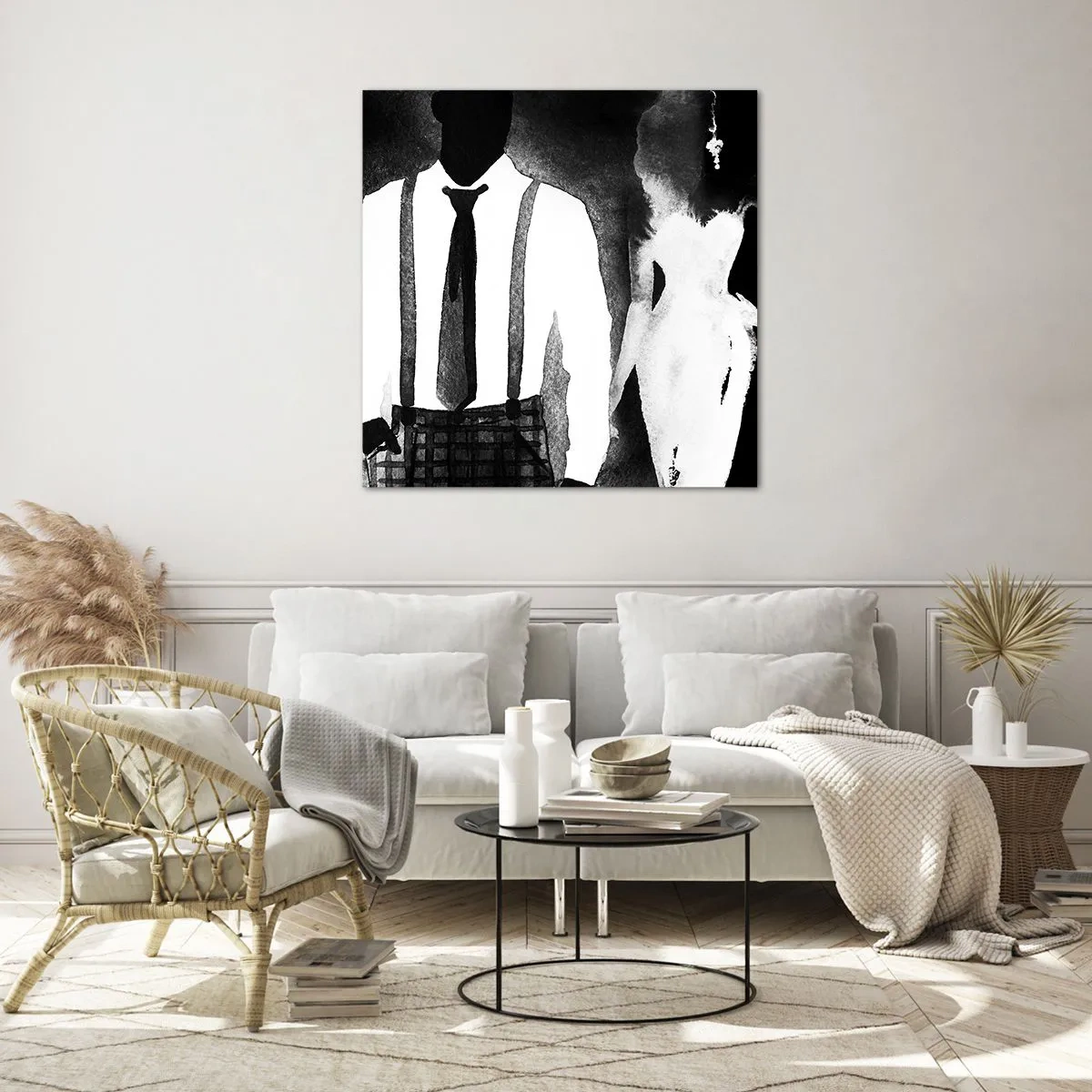 Impression sur verre - Image sur verre - Ambiance noire - 70x70 cm