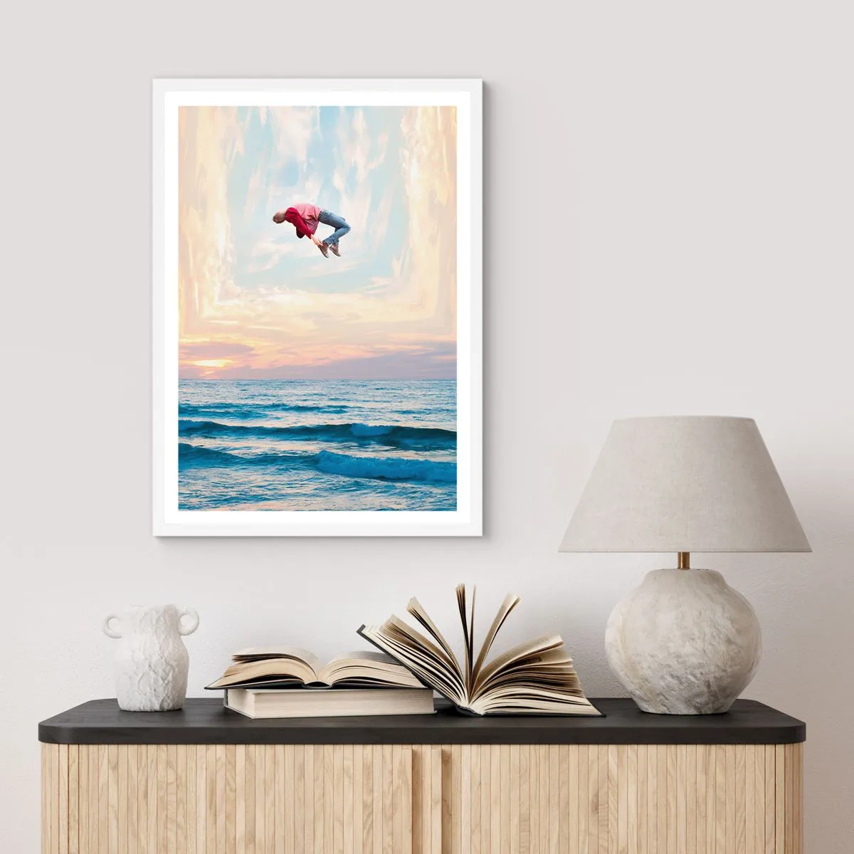 Affiche dans un cadre blanc - Poster - Vers une autre dimension - 61x91 cm