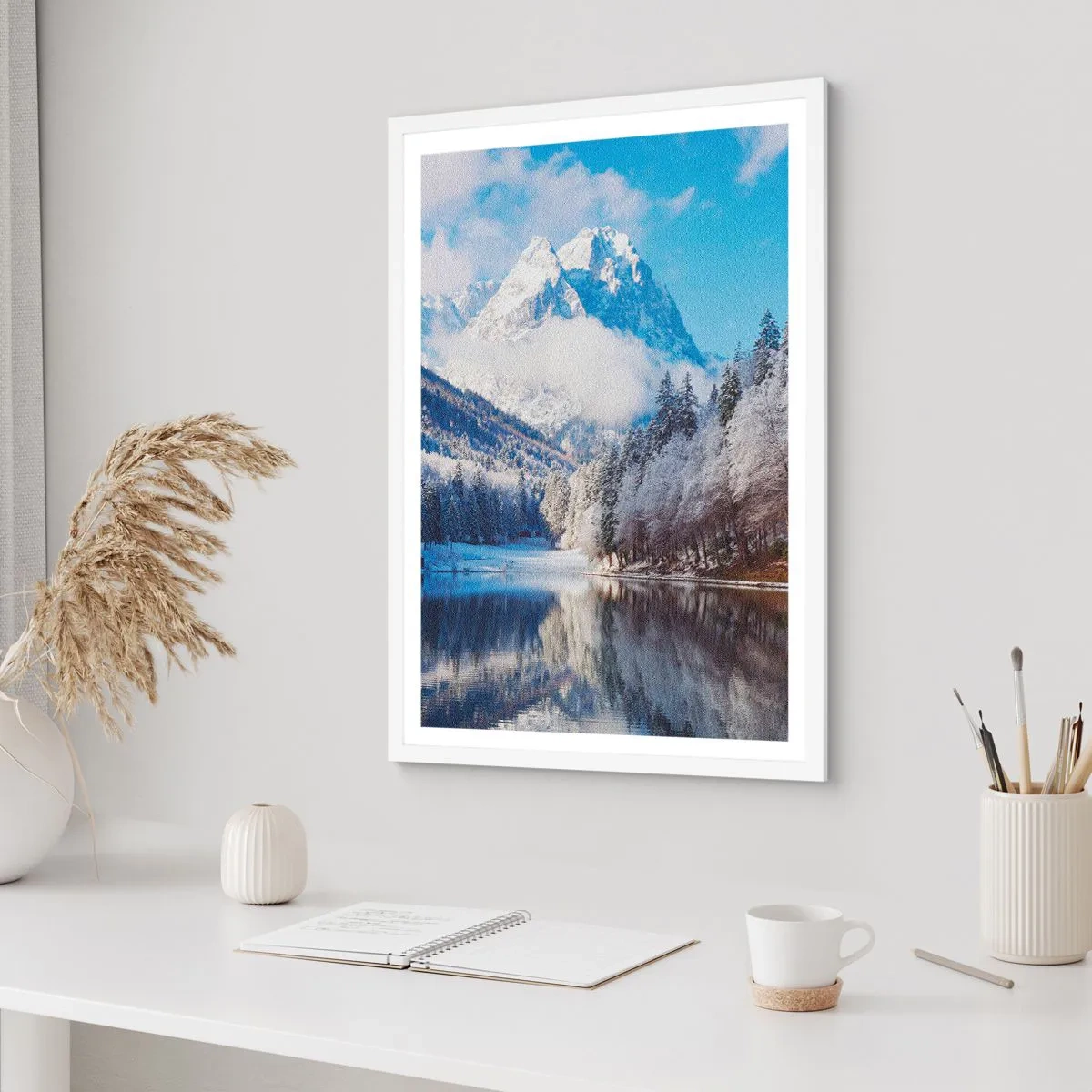 Affiche dans un cadre blanc - Poster - Protecteur de la neige - 30x40 cm