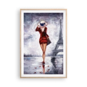 Affiche dans un chêne clair - Poster - Symbole parisien - 61x91 cm