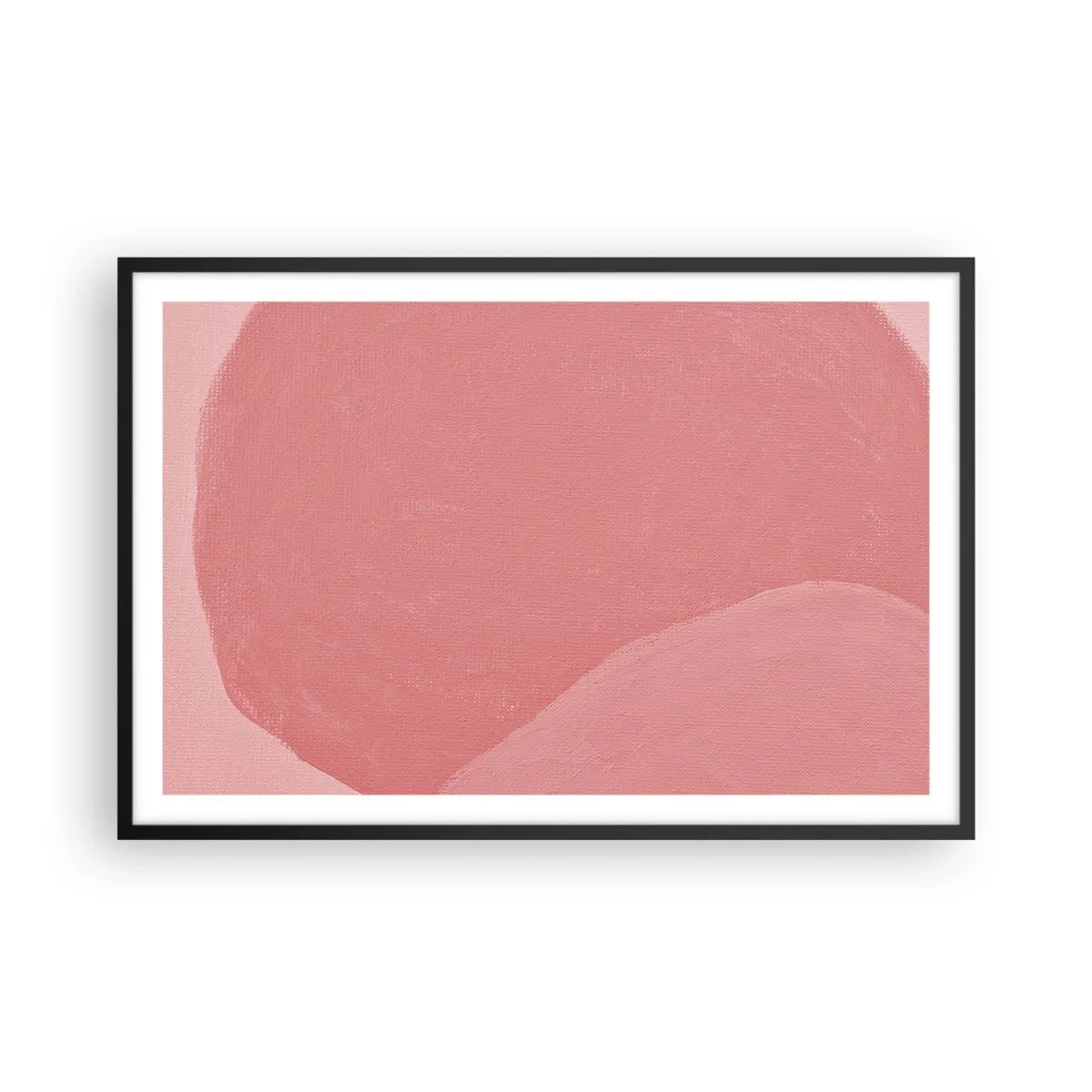 Affiche dans un cadre noir - Poster - Composition organique en rose - 91x61 cm