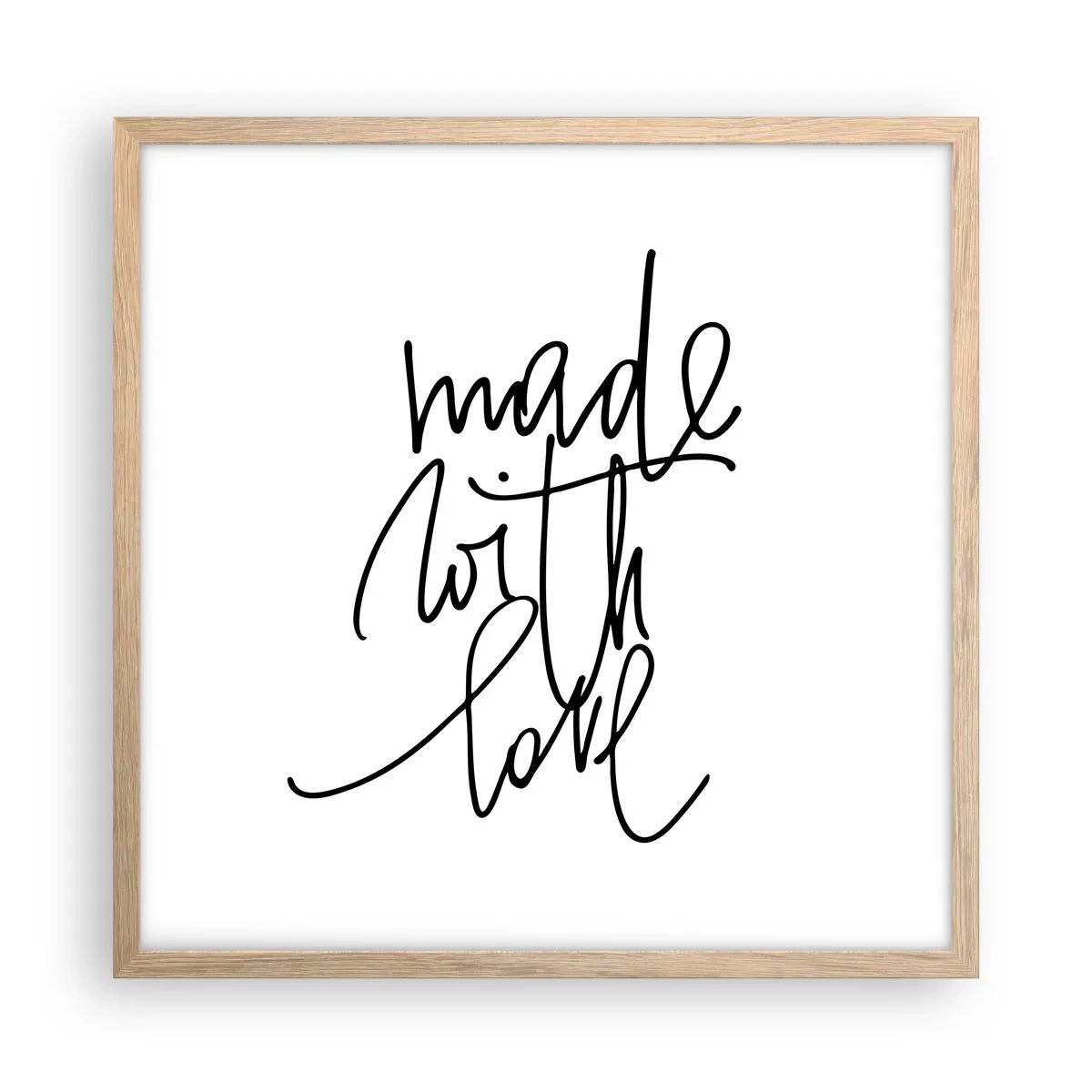 Affiche dans un chêne clair - Poster - La meilleure marque - 50x50 cm