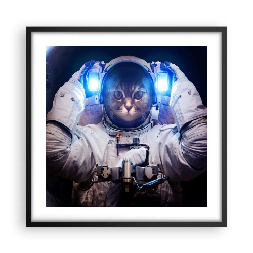 Affiche dans un cadre noir - Poster - Houston, vous avez un problème - 50x50 cm