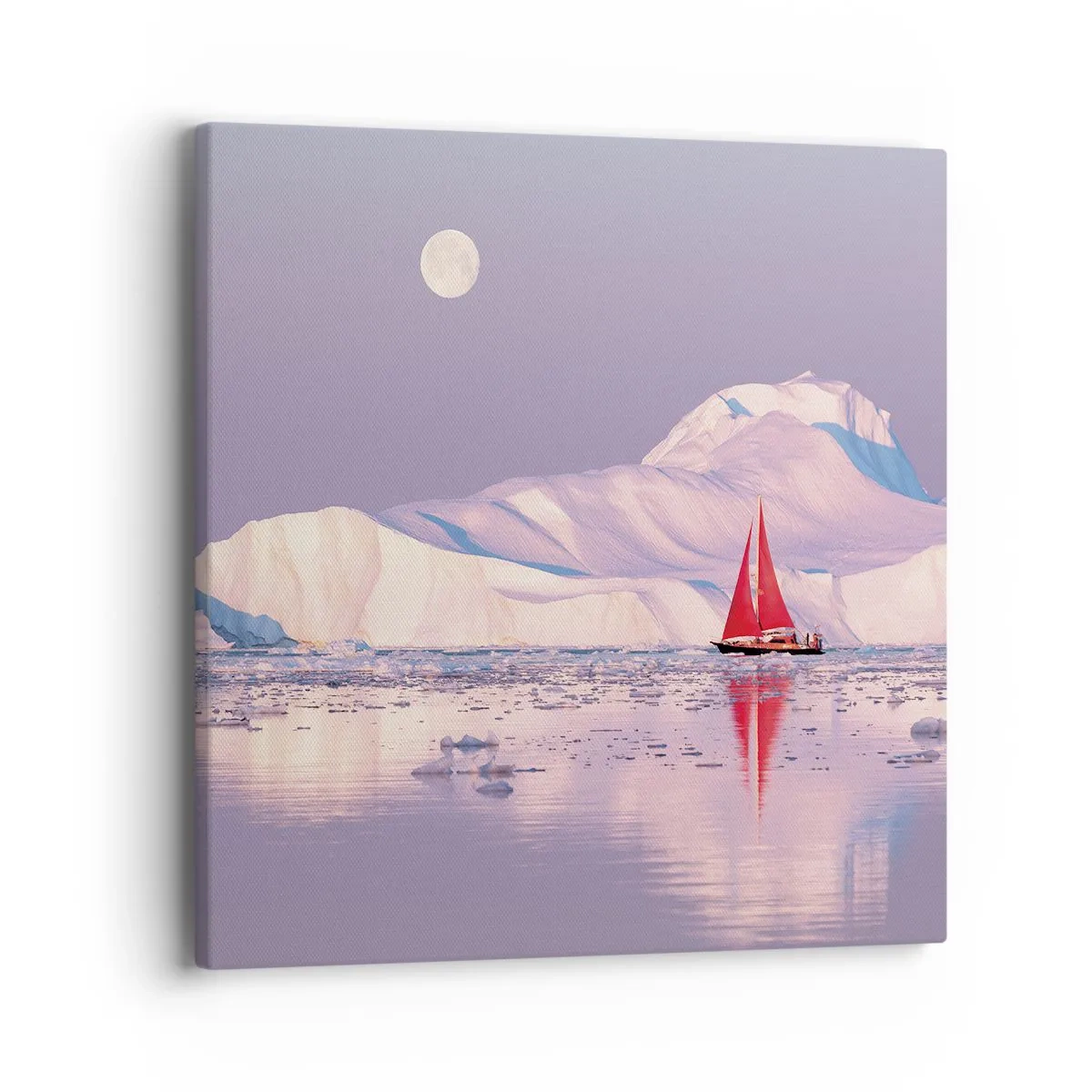 Impression sur toile - Image sur toile - La chaleur de la voile, le froid de la glace - 40x40 cm