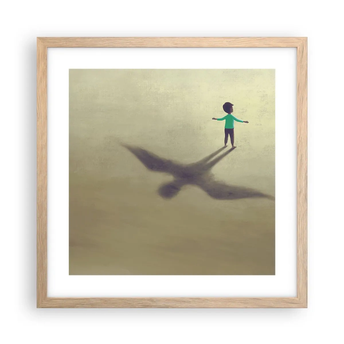 Affiche dans un chêne clair - Poster - Héros du futur - 40x40 cm