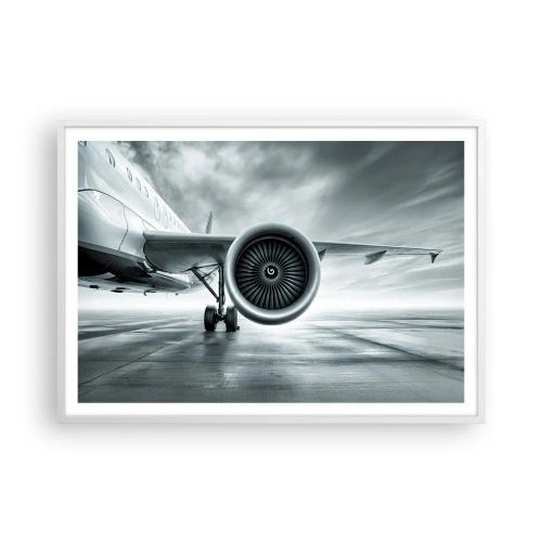 Affiche dans un cadre blanc - Poster - Sent la force! - 100x70 cm