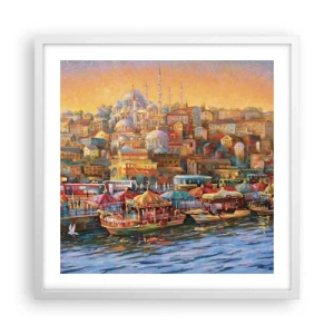Affiche dans un cadre blanc - Poster - Conte d'Istanbul - 50x50 cm