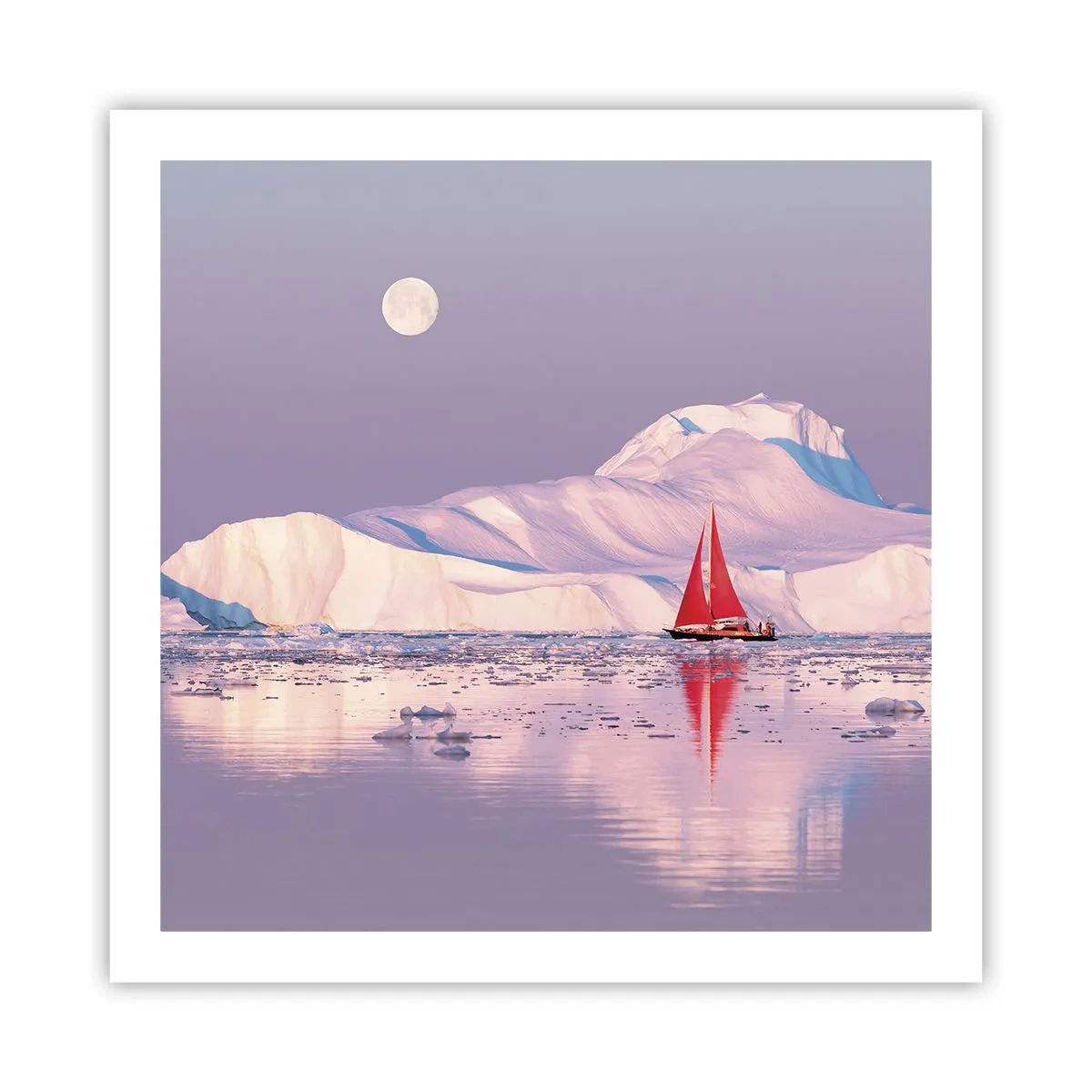Affiche - Poster - La chaleur de la voile, le froid de la glace - 60x60 cm