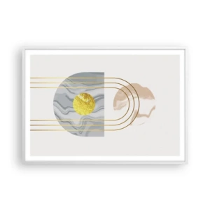 Affiche dans un cadre blanc - Poster - Clareté et brillance - 100x70 cm