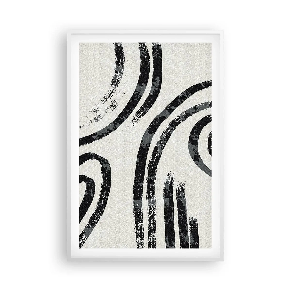 Affiche dans un cadre blanc - Poster - À moitié arrêté - 61x91 cm