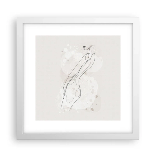 Affiche dans un cadre blanc - Poster - Trompe l'oeil - 30x30 cm