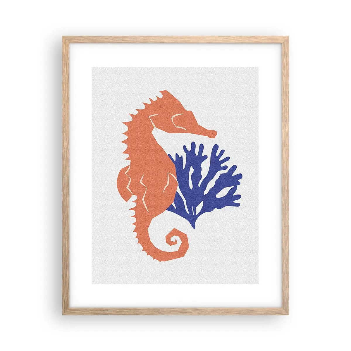 Affiche dans un chêne clair - Poster - Dans une prairie sous-marine - 40x50 cm