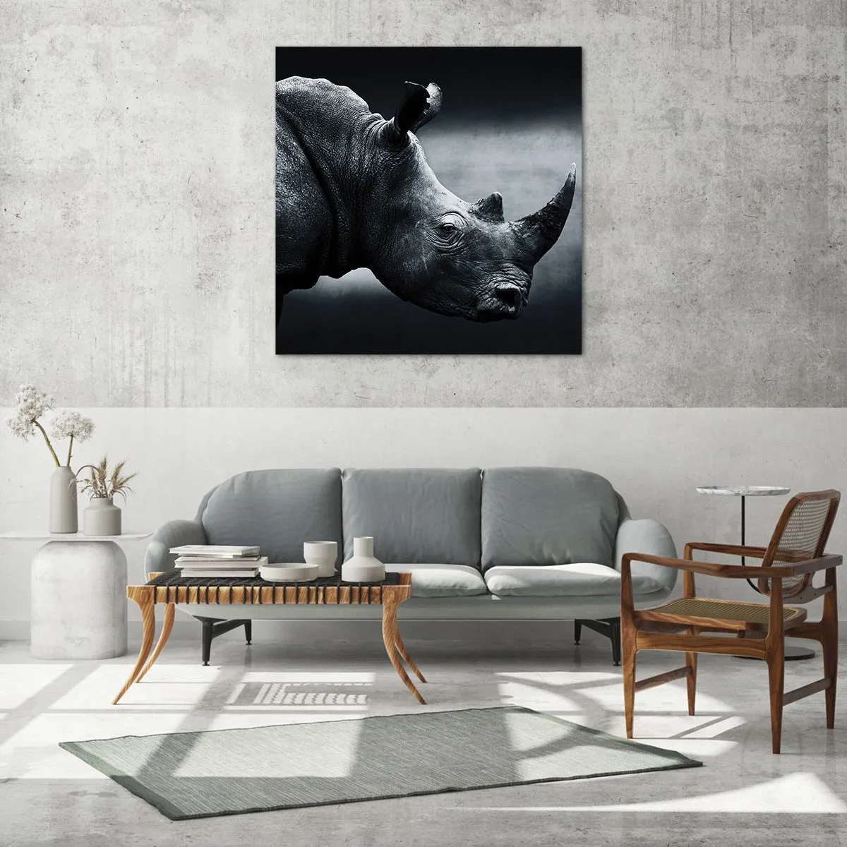 Impression sur verre - Image sur verre - Le profil droit - 70x70 cm