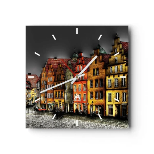 Horloge murale - Pendule murale - La seule chose qui manque est un carrosse enchantée - 40x40 cm