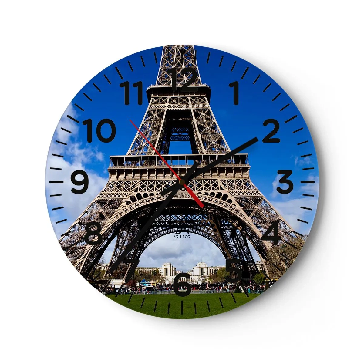 Horloge murale - Pendule murale - Tout Paris à ses pieds - 40x40 cm