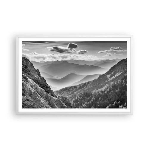 Affiche dans un cadre blanc - Poster - Jusqu'à l'horizon - 91x61 cm