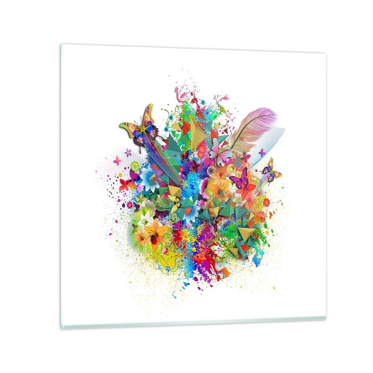 Impression sur verre - Image sur verre - Un bouquet de joie - 40x40 cm