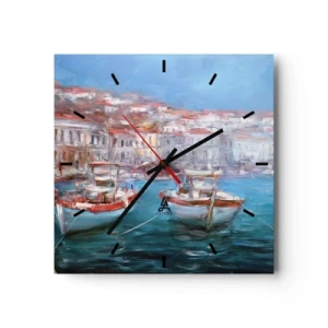 Horloge murale - Pendule murale - Baie italienne - 40x40 cm