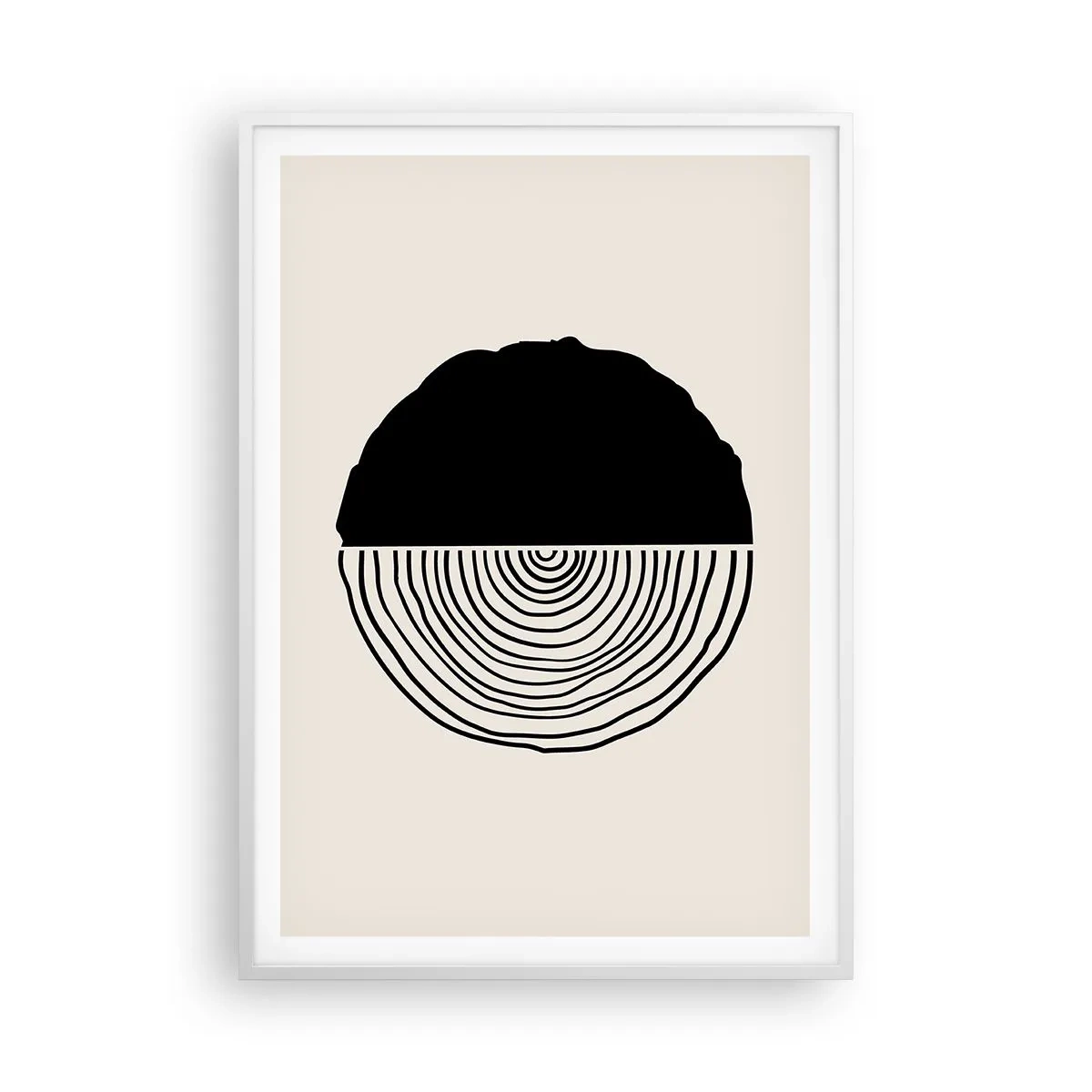 Affiche dans un cadre blanc - Poster - Moitié-moitié - 70x100 cm