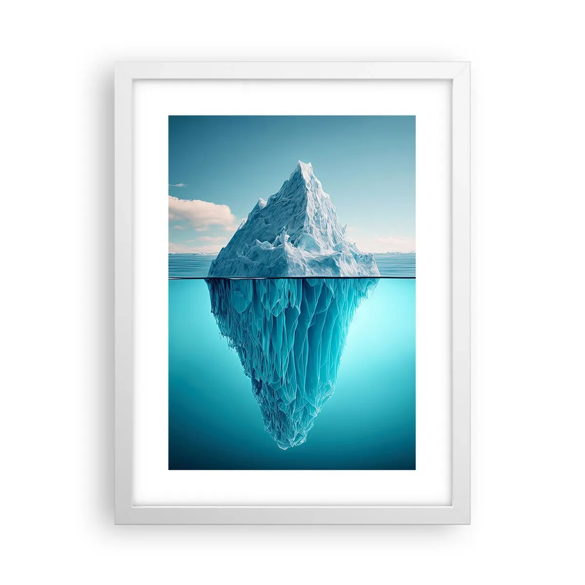 Affiche dans un cadre blanc - Poster - Reine de Glace - 30x40 cm
