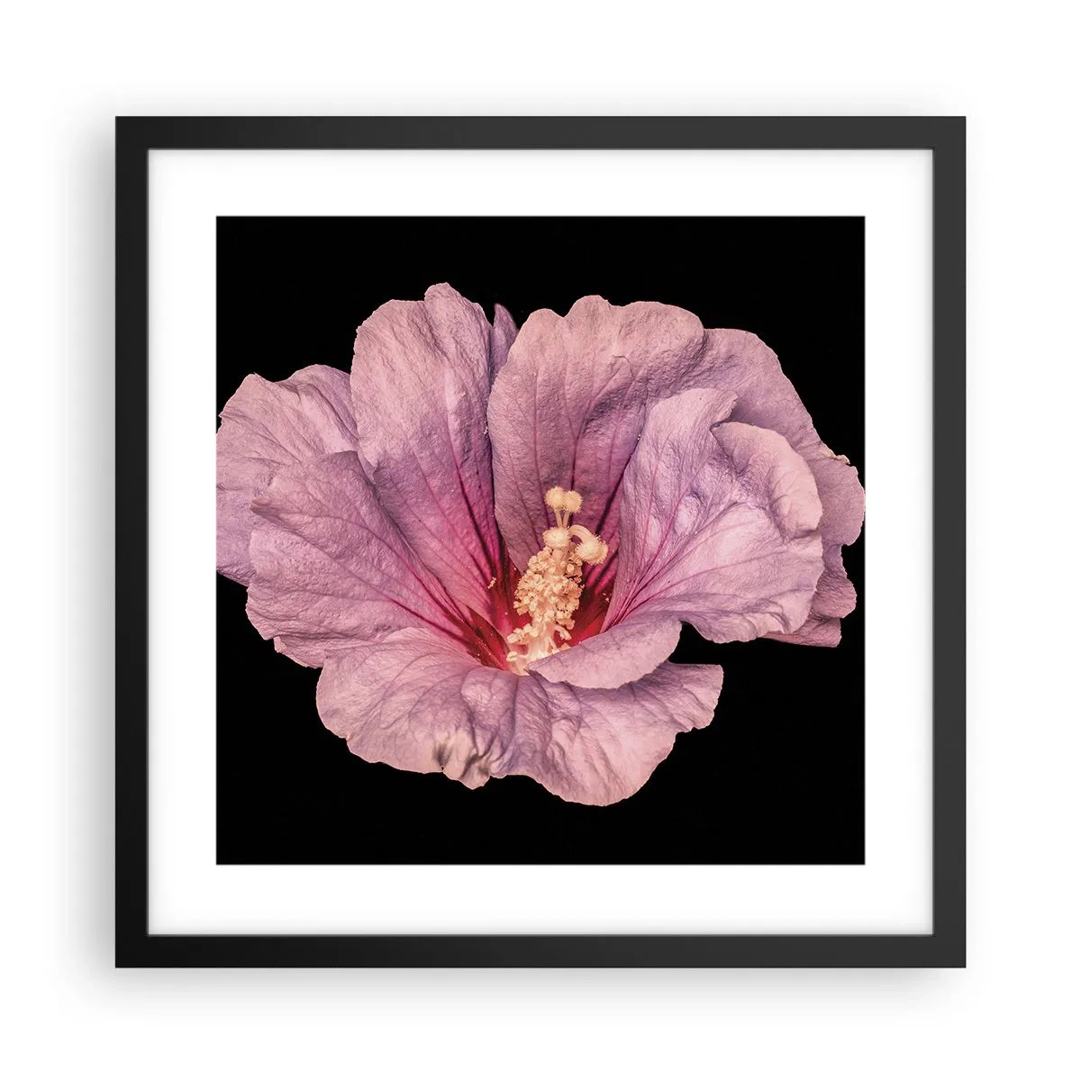 Affiche dans un cadre noir - Poster - Directement au coeur - 40x40 cm