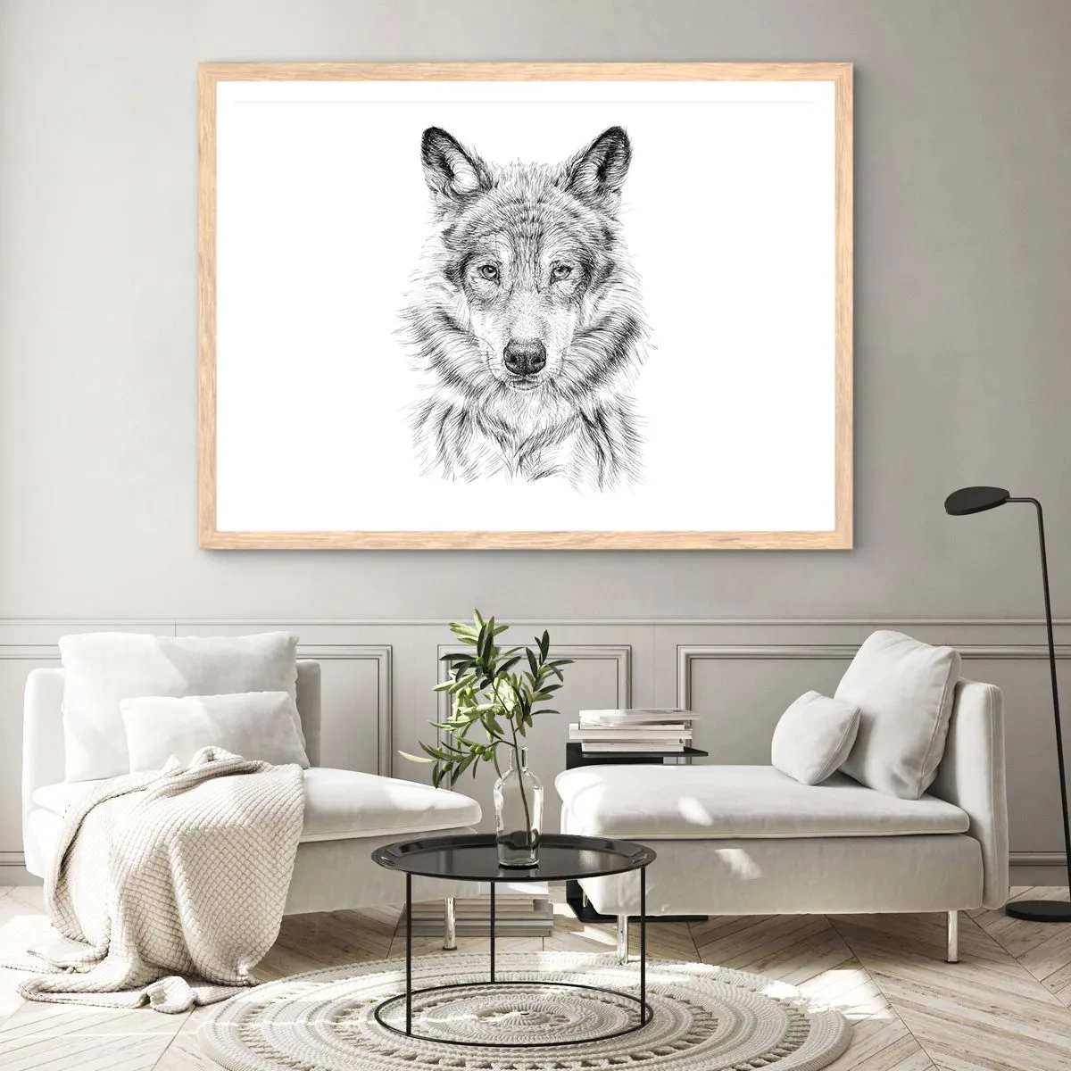 Affiche dans un chêne clair - Poster - Un leader né - 100x70 cm